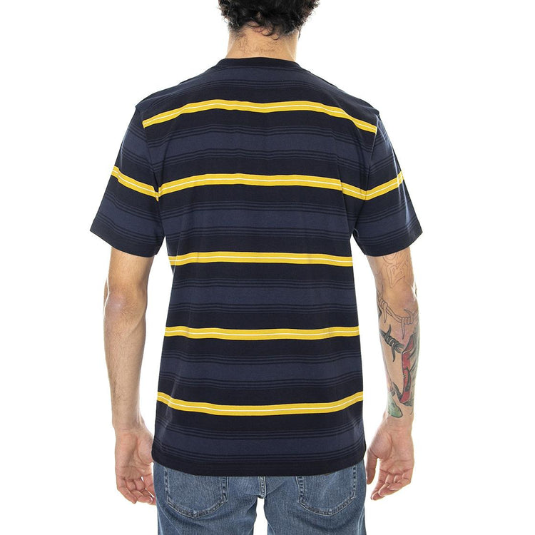 S/S Buren T-Shirt Buren Stripe, Dark Navy I028404.1C.95.03  CARHARTT WIP 
