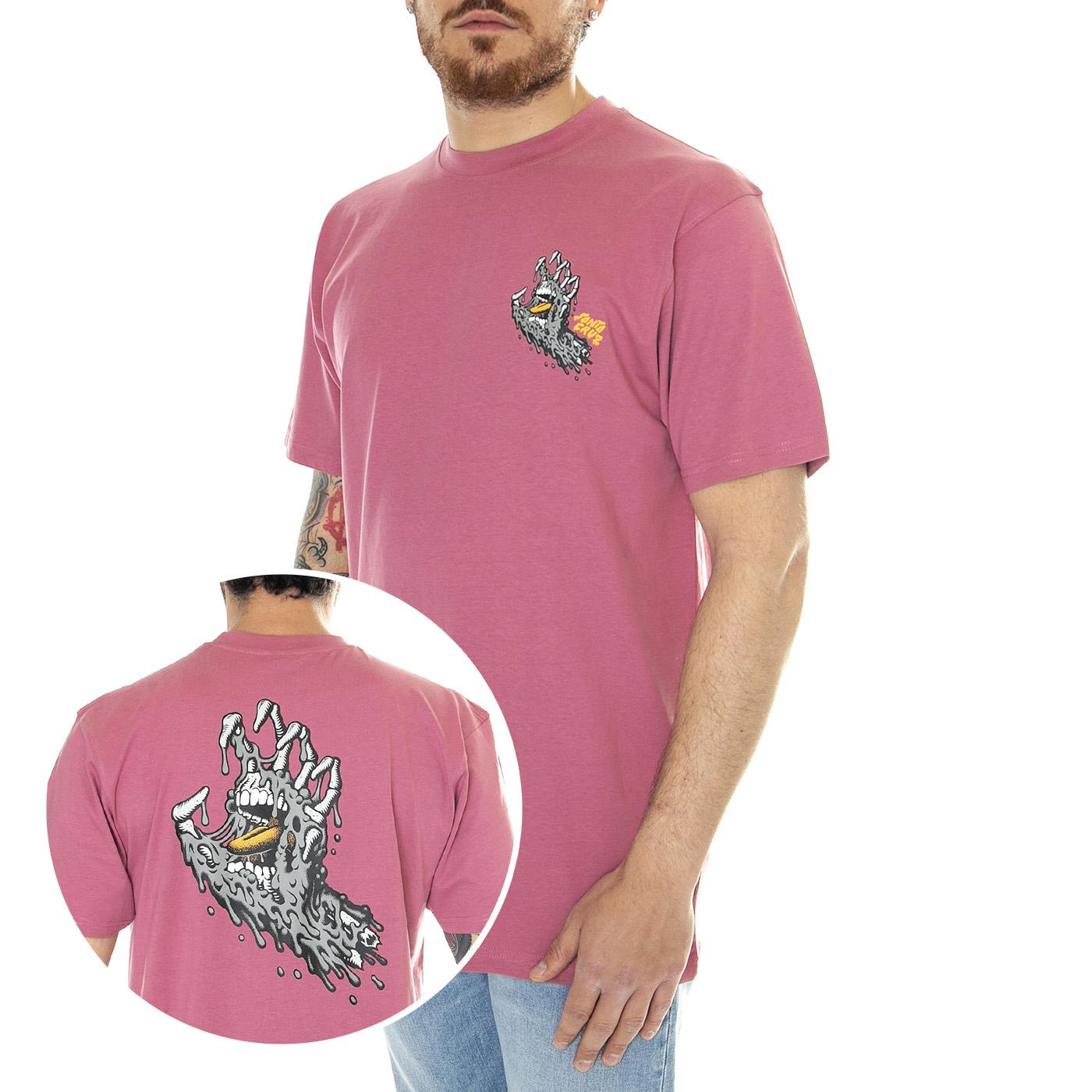 Melting Hand Dusty Rose - Maglietta Girocollo Uomo Viola SCA-TEE-10797  SANTA CRUZ 