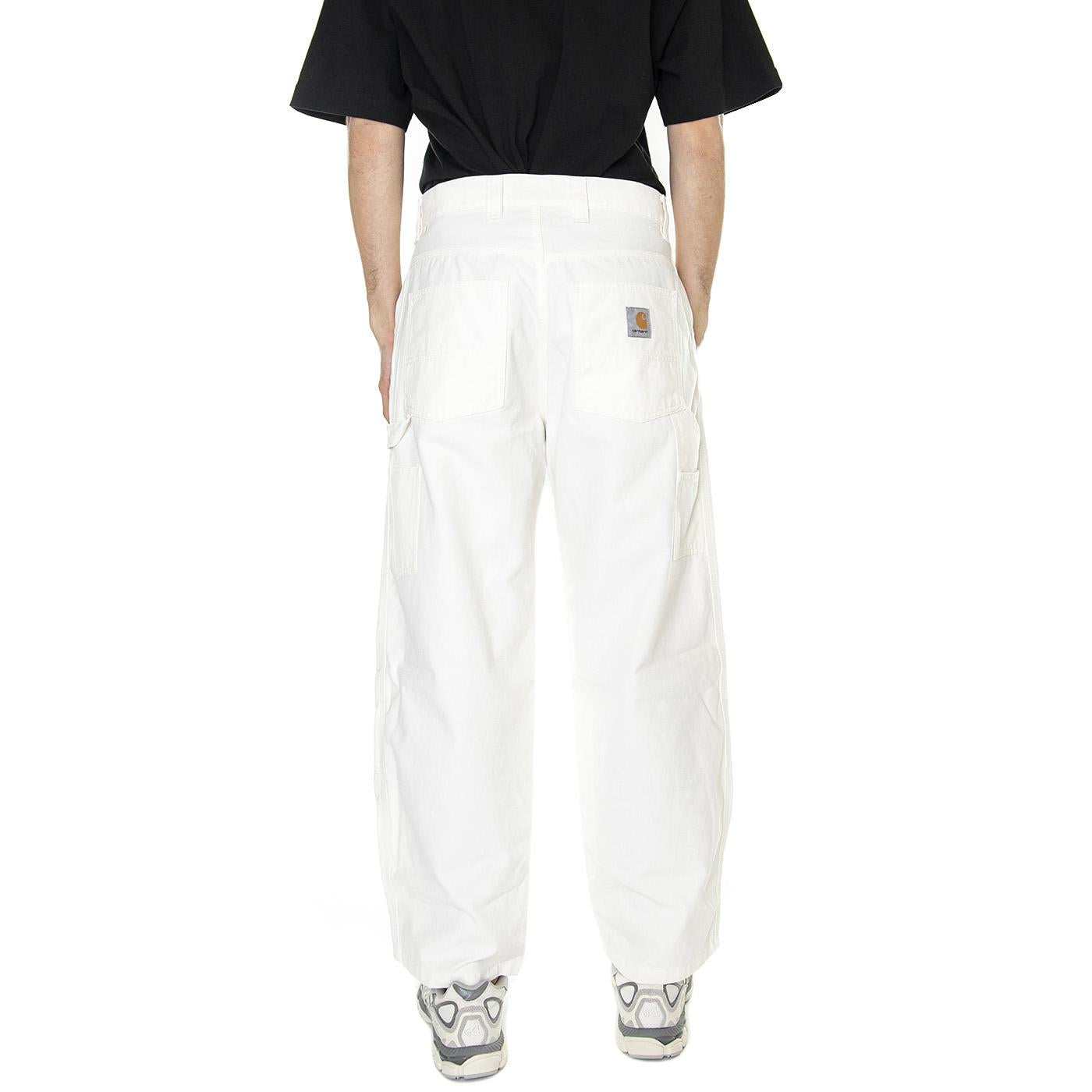 M' Wide Panel Pant Wax Rinsed - Pantaloni Uomo Bianchi I031393-D602  CARHARTT WIP 