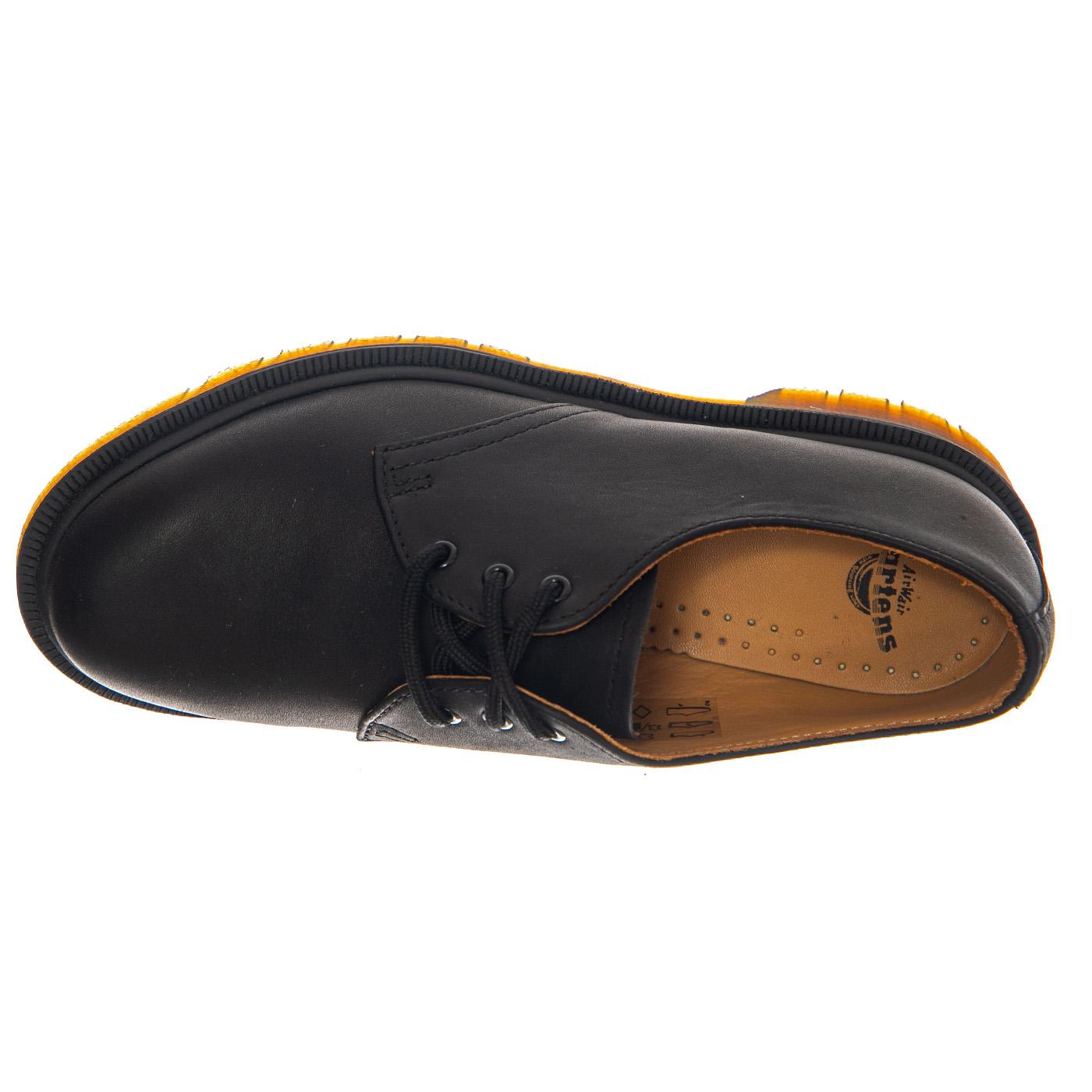 1461 Pw Lace-Up - Black Noir Greasy - Scarpe Stringate Profilo Basso Uomo / Donna Nere 22109_4 . DR.MARTENS 