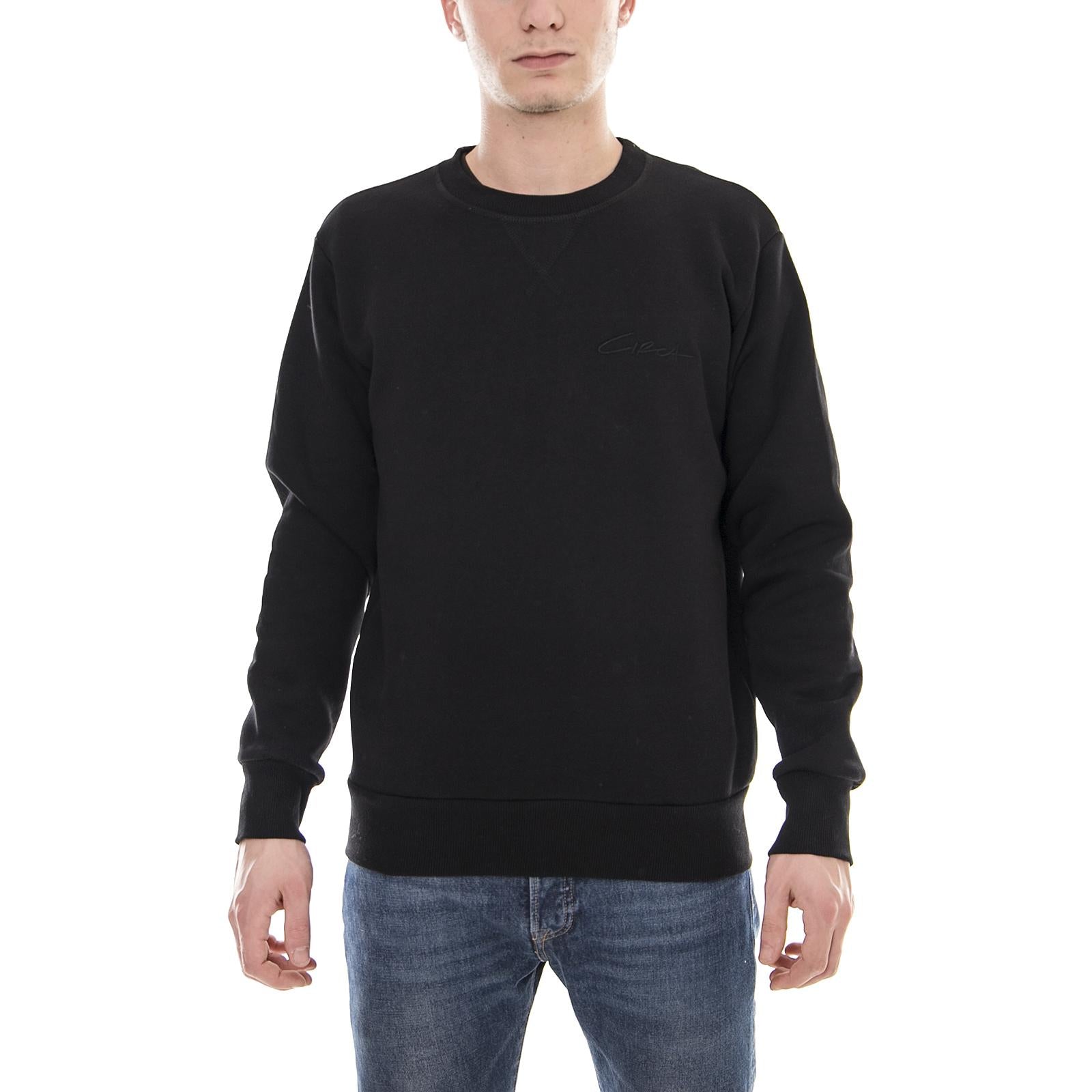 SELECT EMBROIDERY CREW BLACK MCR018-BLACK  C1RCA 