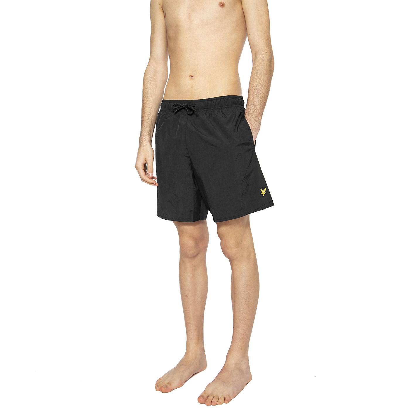 Plain Swim Short Jet Black - Costume da Bagno Uomo Nero SH1204VB Z86 LYLE & SCOTT 