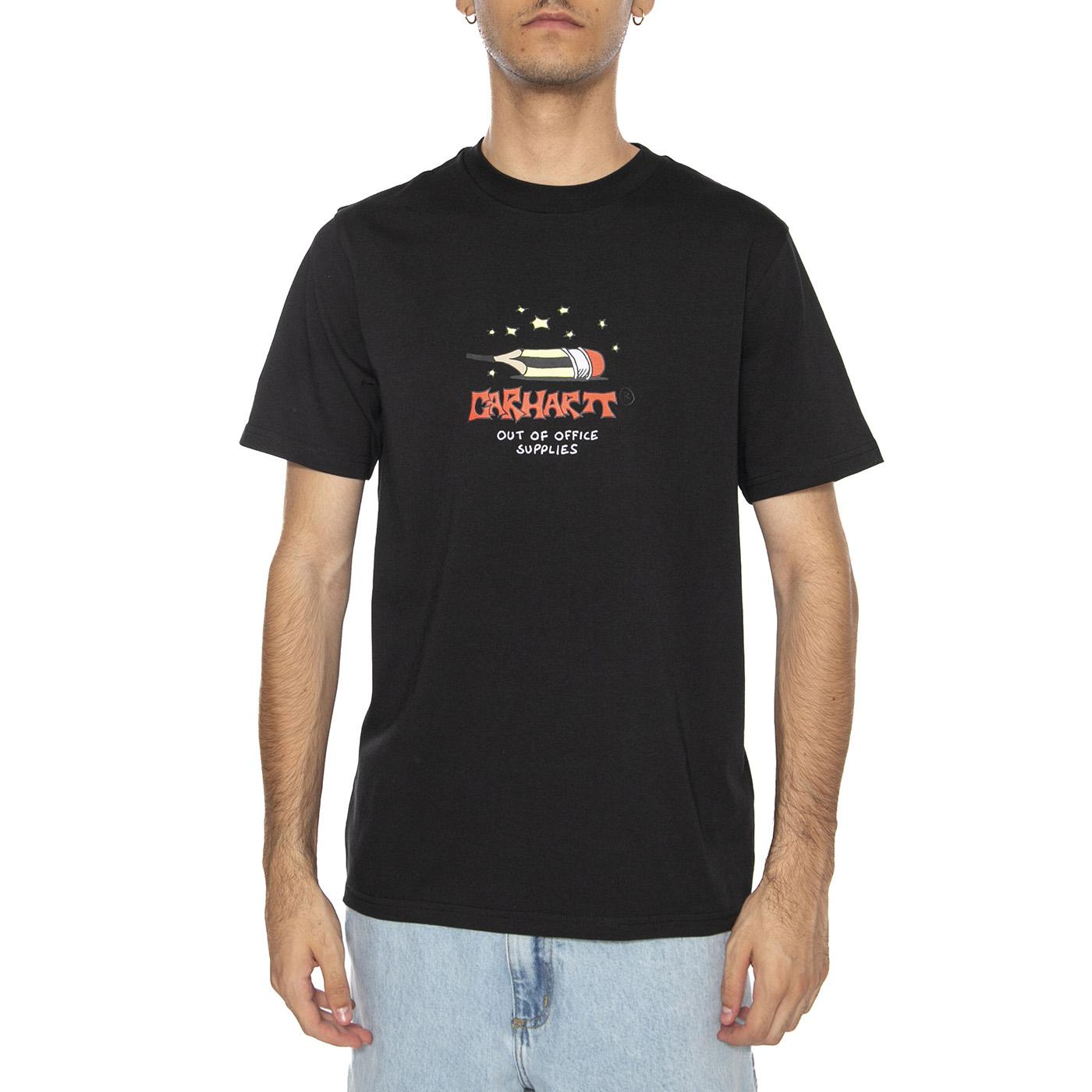 S/S Work Life Romance T-Shirt Black - Maglietta Girocollo Uomo Nera I035201.89XX . CARHARTT WIP 