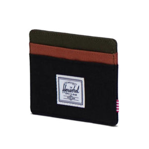 Charlie Cardholder Black / Ivy Green / Chutney - Portacarte Nero 30065-05883-OS  HERSCHEL 
