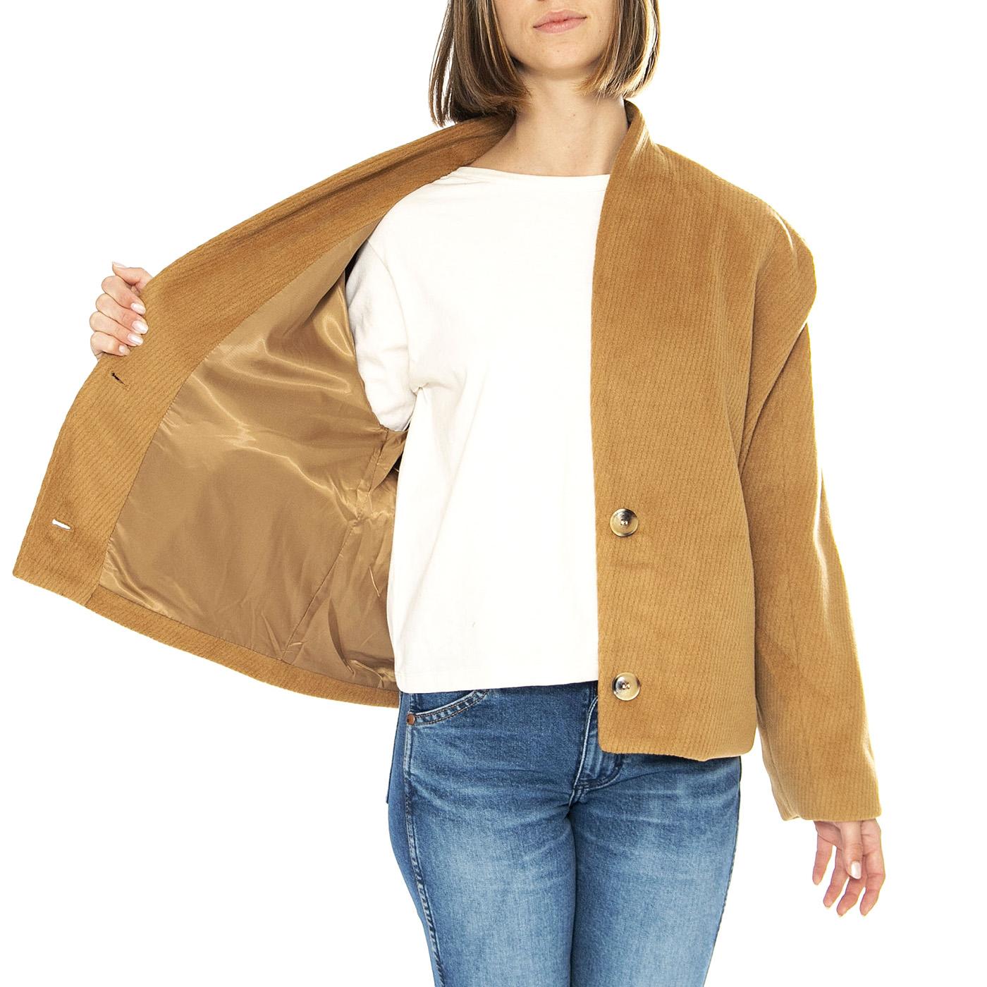 Abrigo Corto Estructura Camel - Giacca Donna Marrone 43W/11275  WILD PONY 