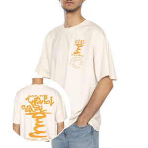 Prioritise Authenticity T-Shirt Whisper White - Maglietta Girocollo Uomo Beige I036077-WHW  EDWIN 
