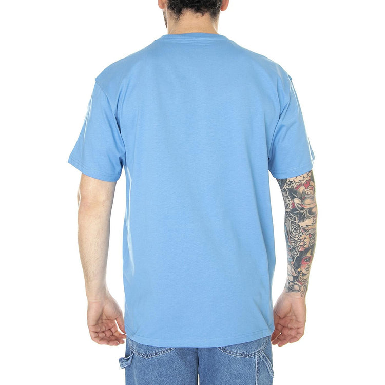 S/S Chase T-Shirt Piscine / Gold - Maglietta Girocollo Uomo Blu I026391-1GTXX  CARHARTT WIP 