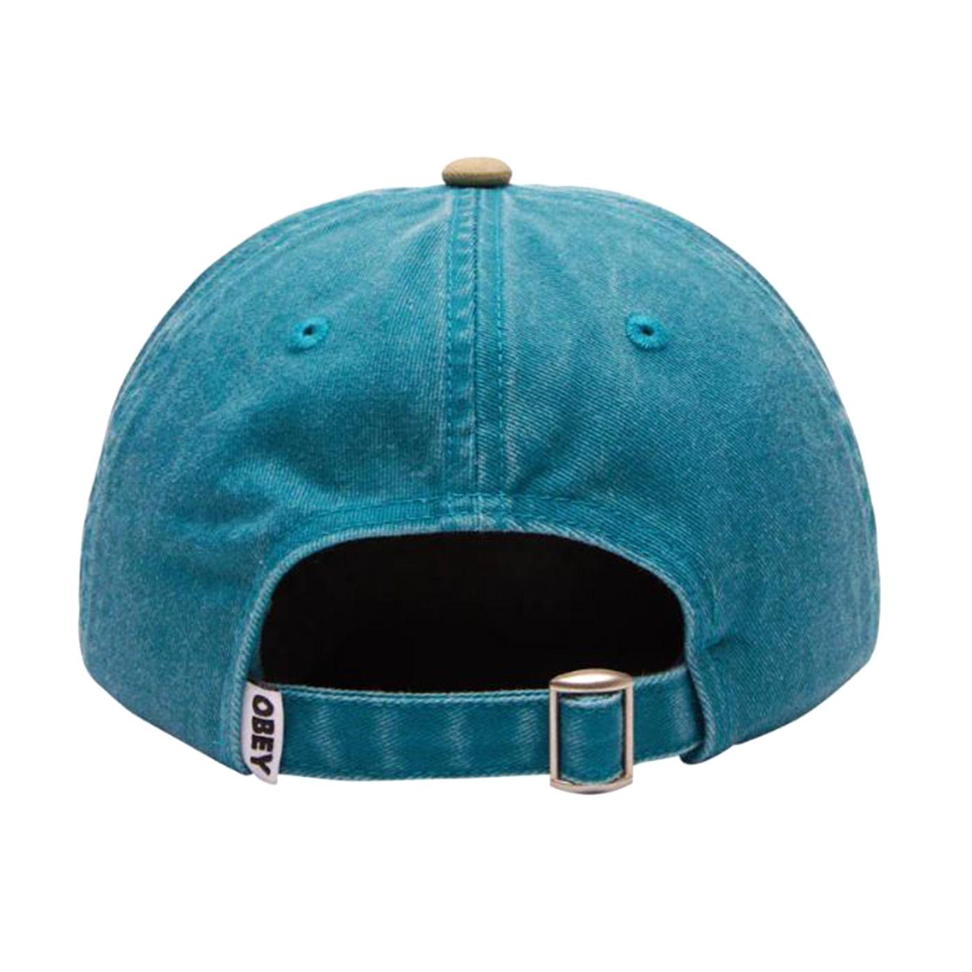 Pigment 3 Tone Lowercase 6 Panel Strapback Pigment Teal Multi - Cappellino con Visiera Multicolore 100580365-PIGMENT TEAL MULTI  OBEY 