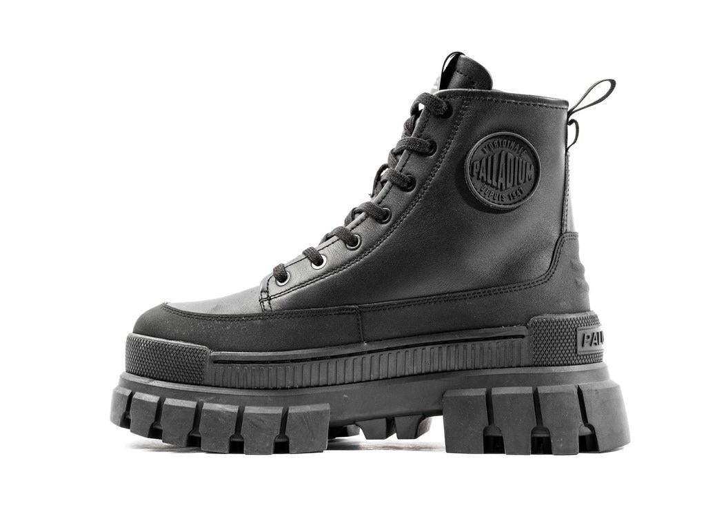 Revolt Boot Zip Lth Black / Black - Scarpe Stringate Profilo Alto Donna Nere PAS98859-001-M  PALLADIUM 