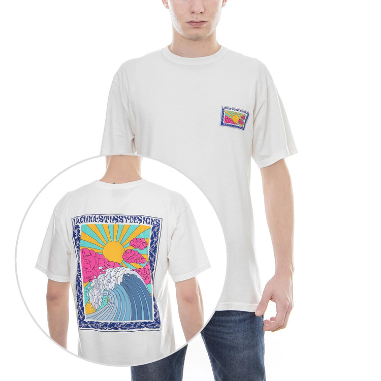 HORIZON PIG. DYED TEE NATURAL 1904238-NATL . STUSSY 