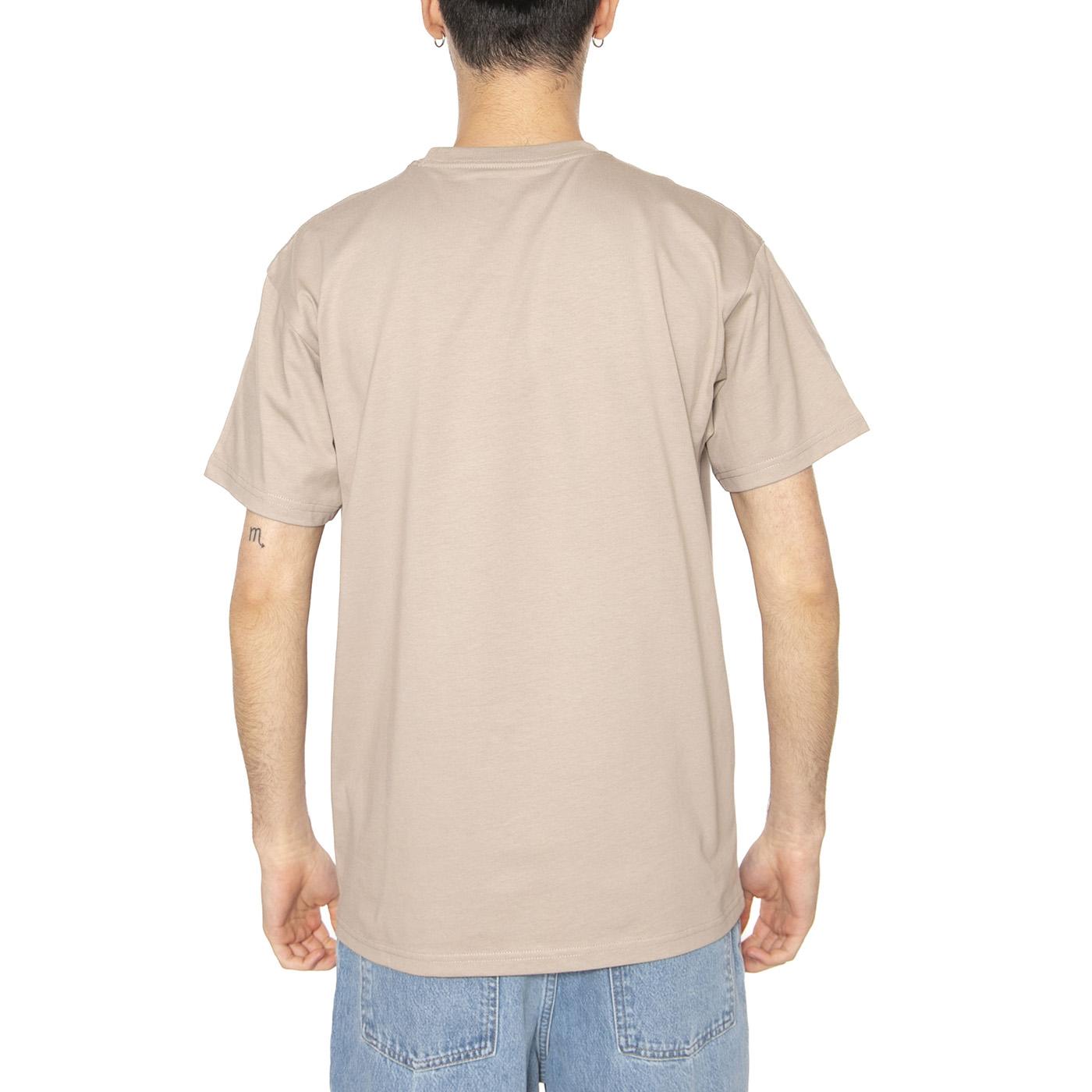S/S Chase T-Shirt Dusky Beige / Gold - Maglietta Girocollo Uomo Beige I026391.2Q6XX  CARHARTT WIP 