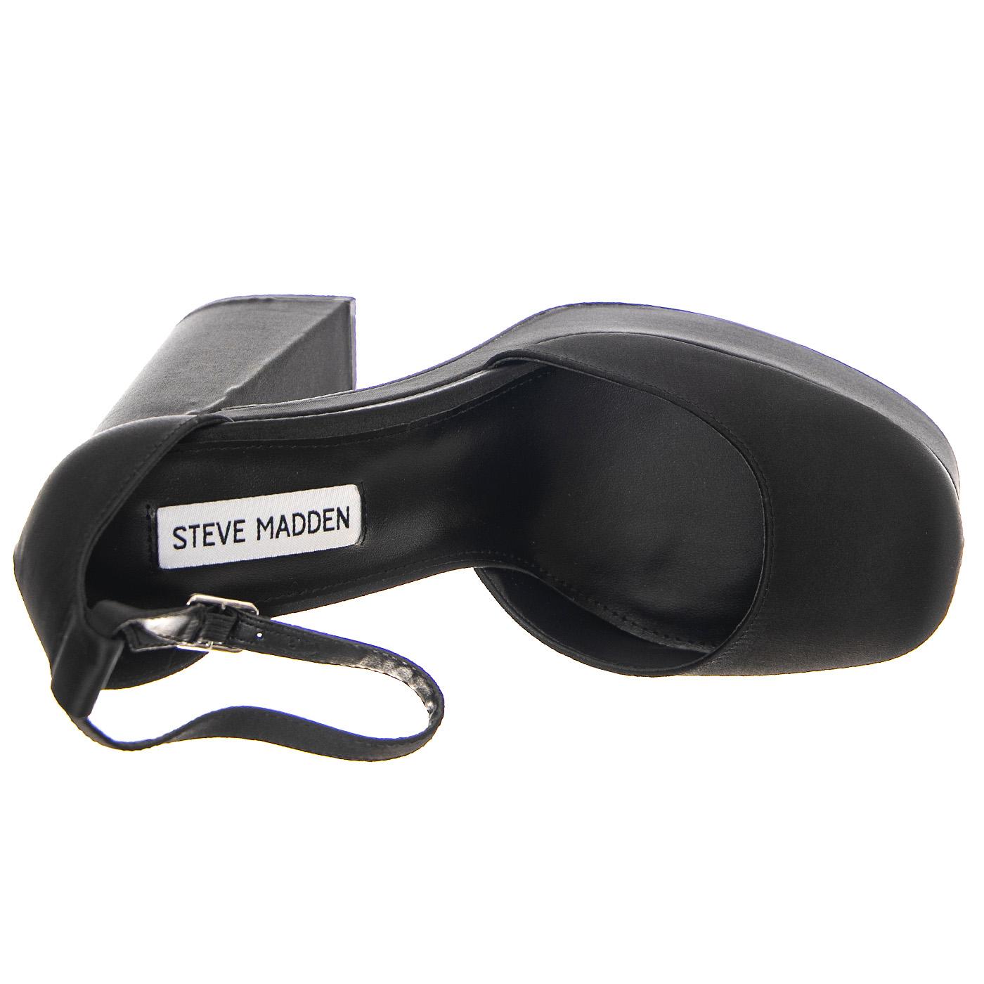 W' Londyn-Black Satin - Sandali Donna Neri SMLOND04S1-BLK  STEVE MADDEN 