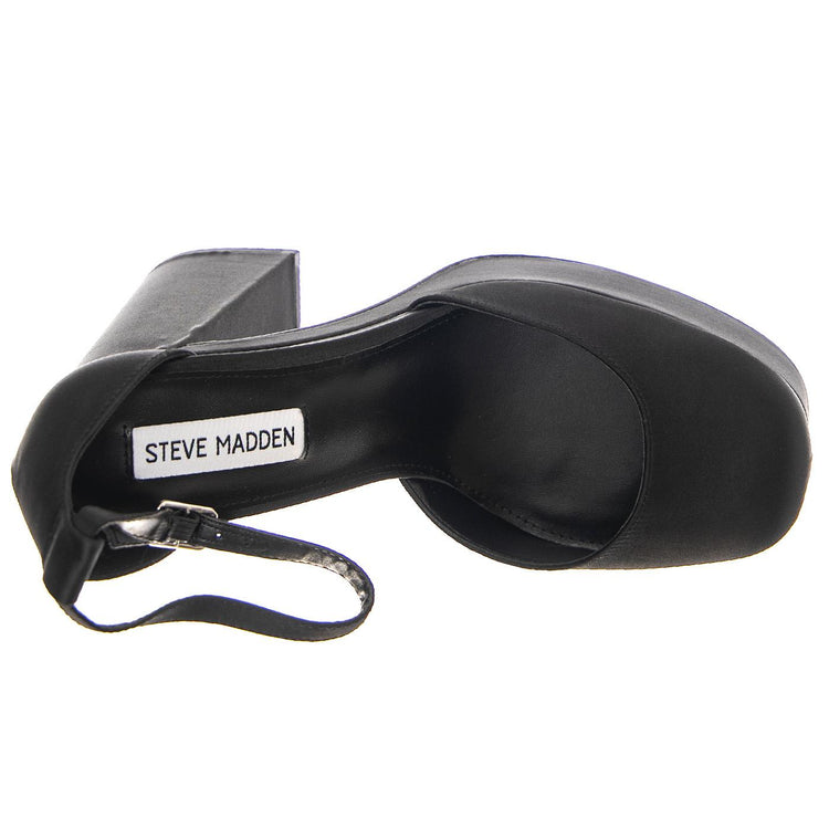 W' Londyn-Black Satin - Sandali Donna Neri SMLOND04S1-BLK  STEVE MADDEN 