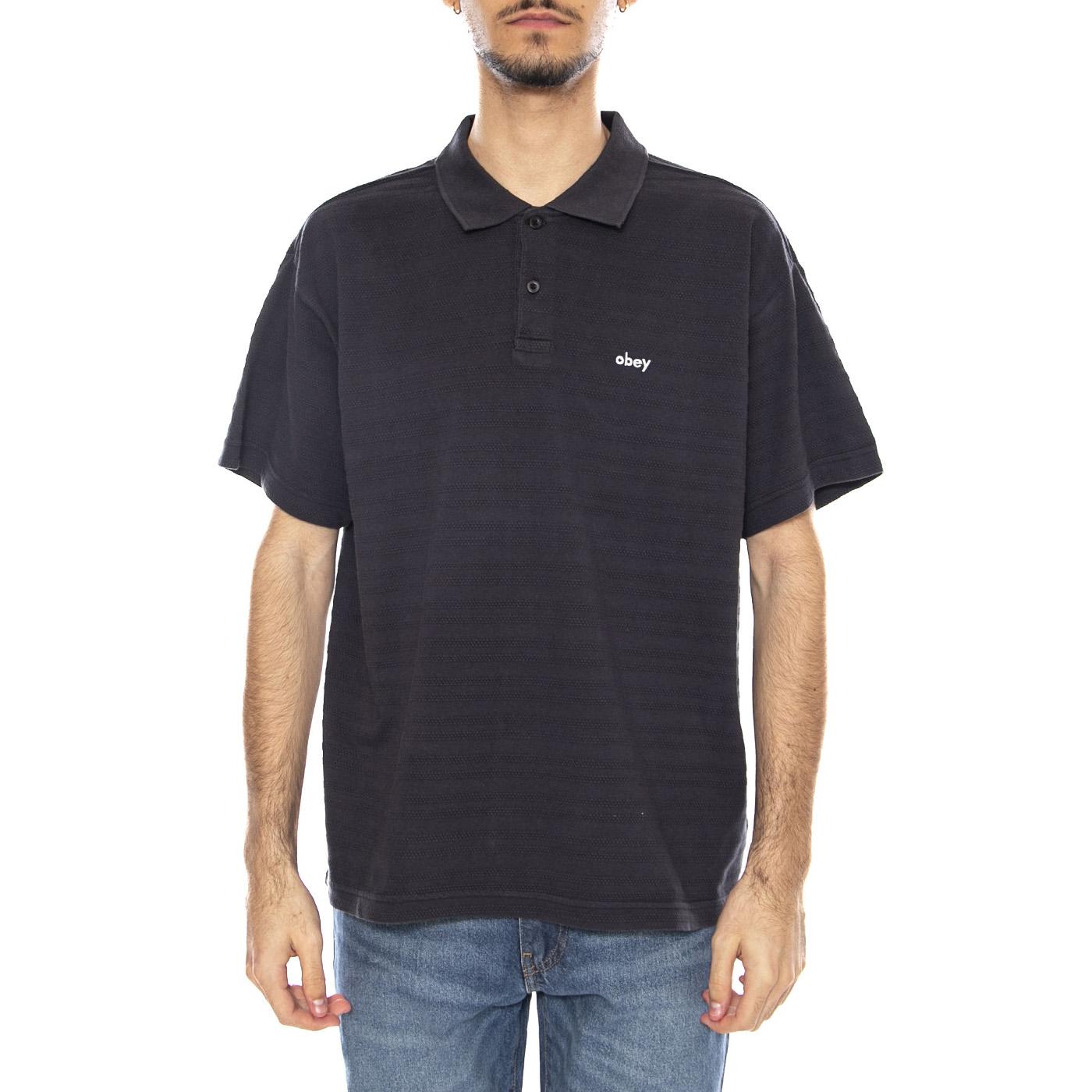 Nash Bigwig Polo SS Digital Black -- Polo a Maniche Corte Uomo Nera 131090093 DIB OBEY 
