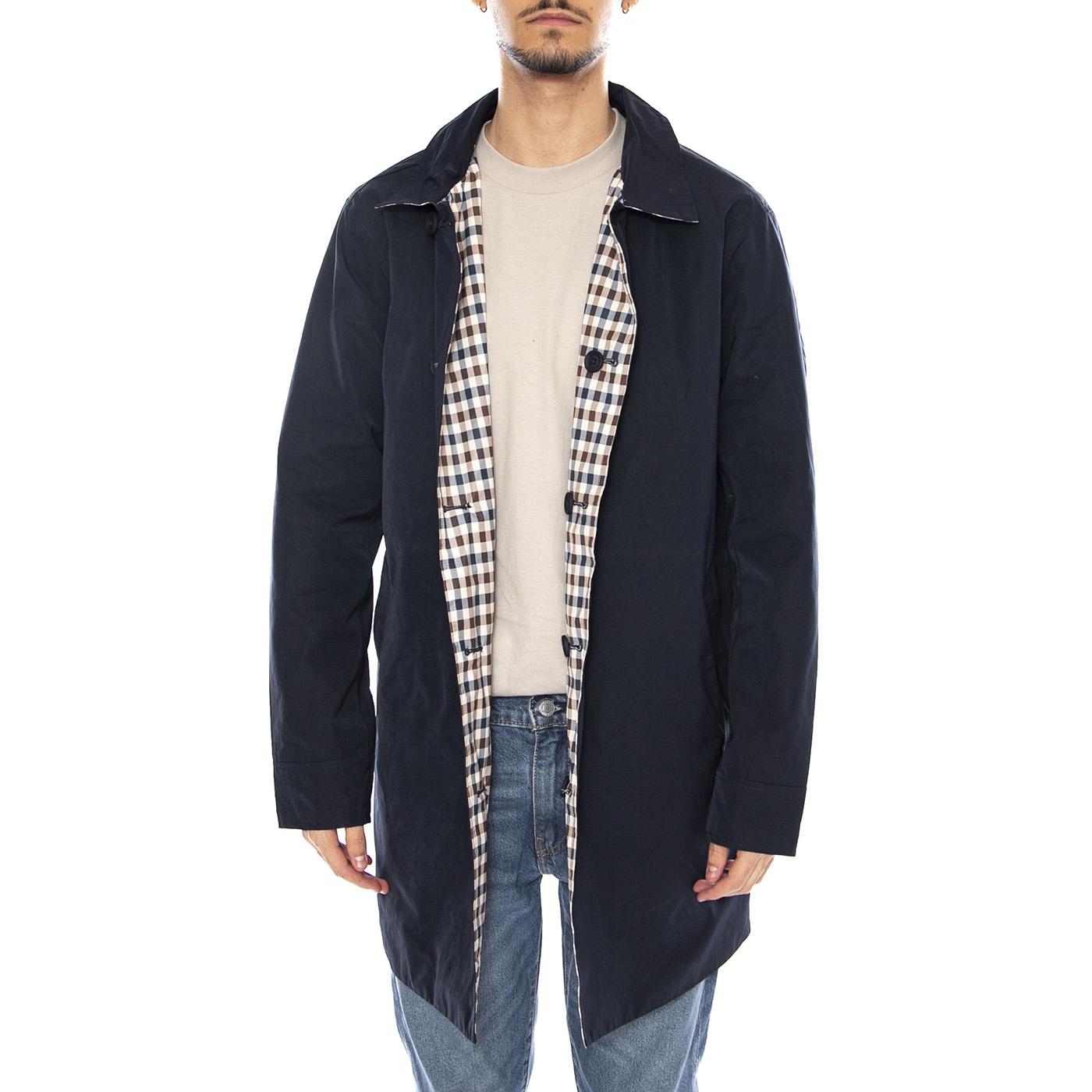 Aquascutum Iconic Reversible Trench -- Trench Uomo Blu AA_ICON_JK004 . AQUASCUTUM 