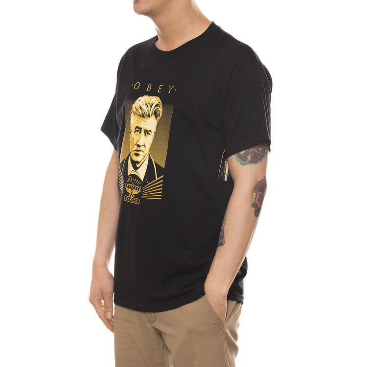 DAVID LYNCH AWARENESS PREMIUM S/S TEE BLACK 165361451-BLK  OBEY 