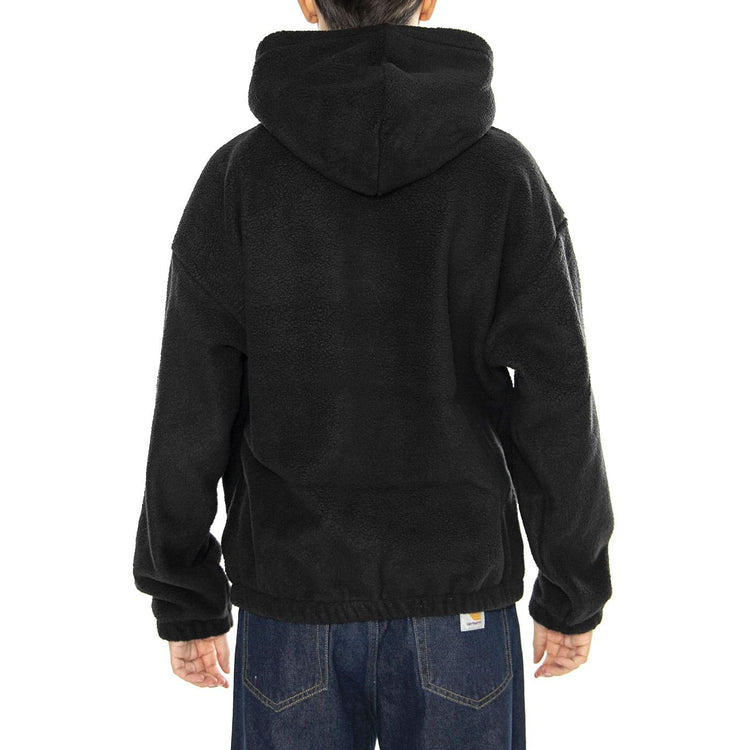 Bold Polar Flleece Hood Black - Felpa con Cappuccio Uomo Nera 112470193-BLK  OBEY 