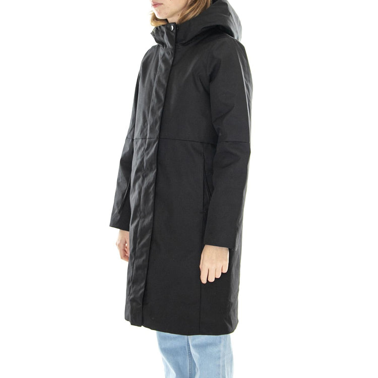 W´s Jacket Elvira Black Smart Cotton Blend - Giacca Invernale con Cappuccio Donna Nera 330735-110  ELVINE 