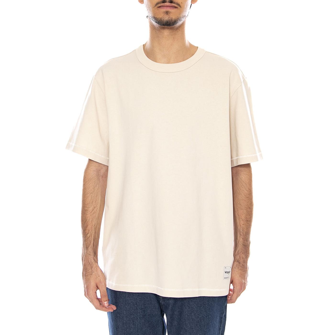 SS Solid Tee Vintage White - Maglietta Girocollo Uomo Bianca 112357430  WRANGLER 