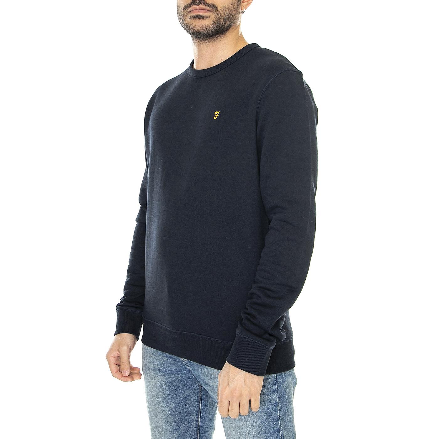 Tim Crew True Navy - Felpa Girocollo Uomo Blu F4KSB072-412  FARAH 