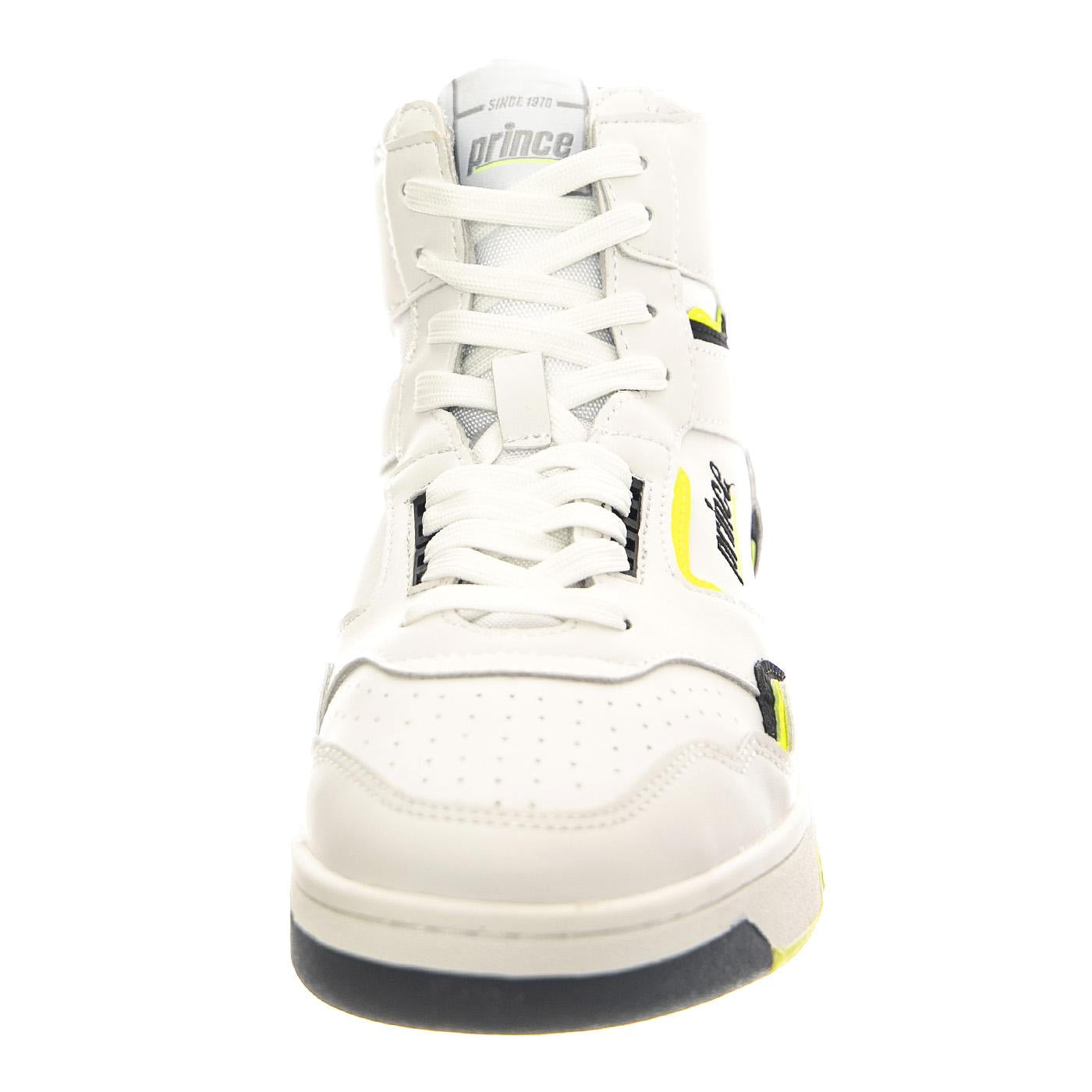 FST847 White / Neon Lime - Scarpe Profilo Alto Uomo Bianche PEMFST847-WHN  PRINCE 