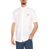 KURZARMHEMD WEISS - Weißes Kurzarm-Herrenhemd LACOSTE