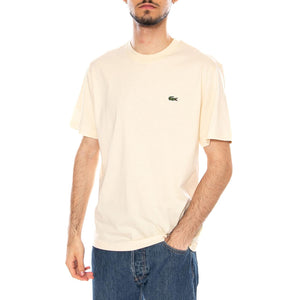 T-SHIRT ECRU - Maglietta Lacoste Girocollo Uomo Ecru TH7318 056 LACOSTE 