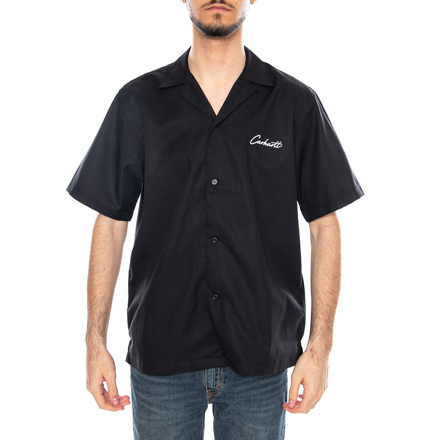 S/S Delray Shirt Black - Camicia Maniche Corte Uomo Nera I031465 0D2XX CARHARTT WIP 