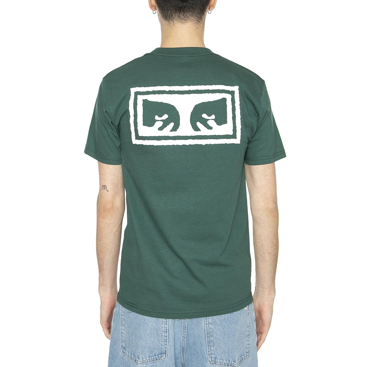 Obey Eyes 3 Tee Rain Forest - Maglietta Girocollo Uomo Verde 165261826-RFR  OBEY 
