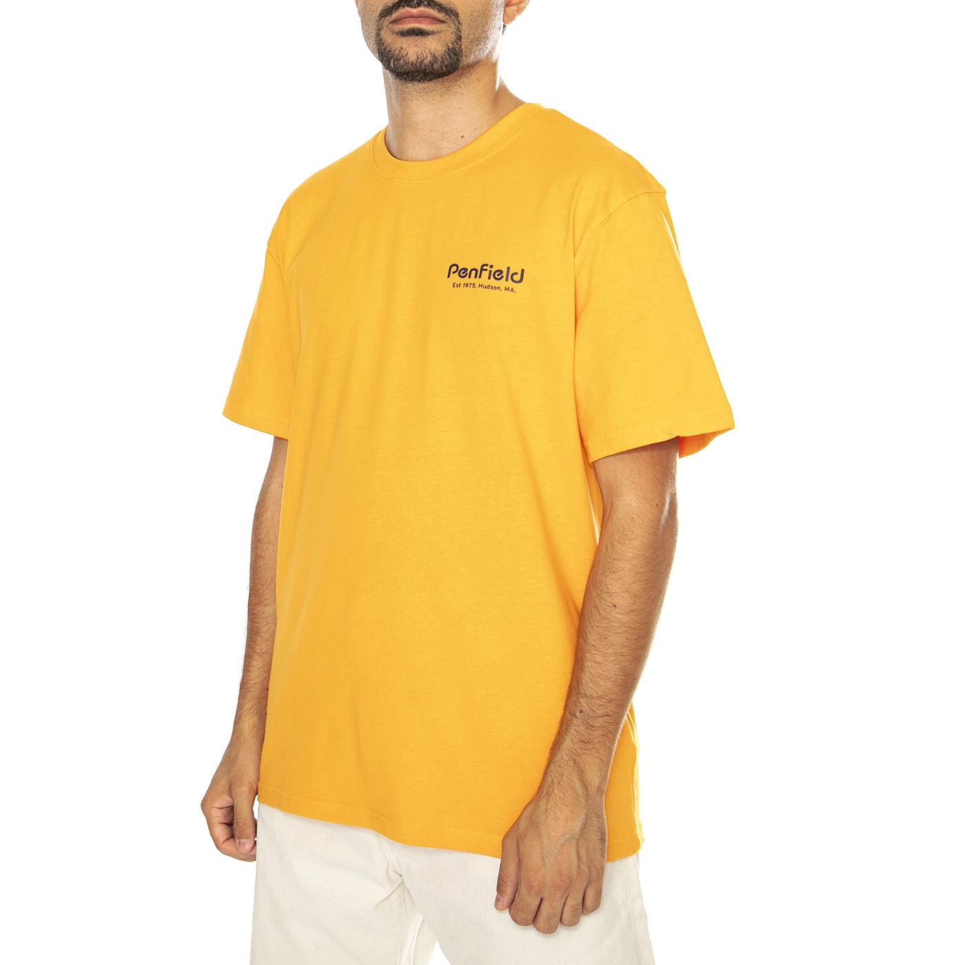 Hudson Script T-Shirt Apricot - Maglietta Girocollo Uomo Arancione PFD0349-C03  PENFIELD 