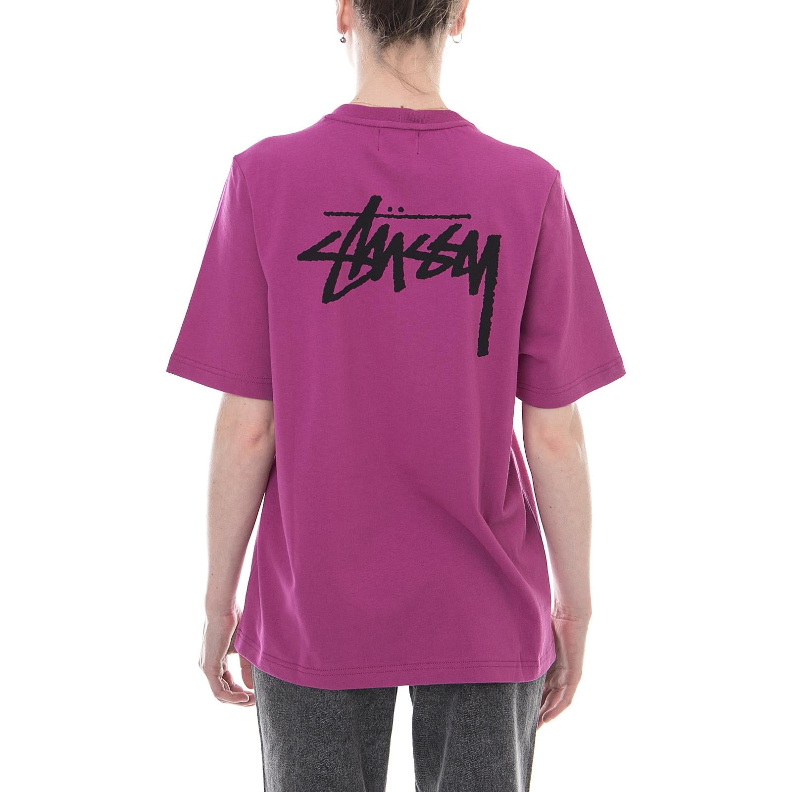 UNA OVERSIZED TEE FUCSHIA 214447-FUCS . STUSSY 