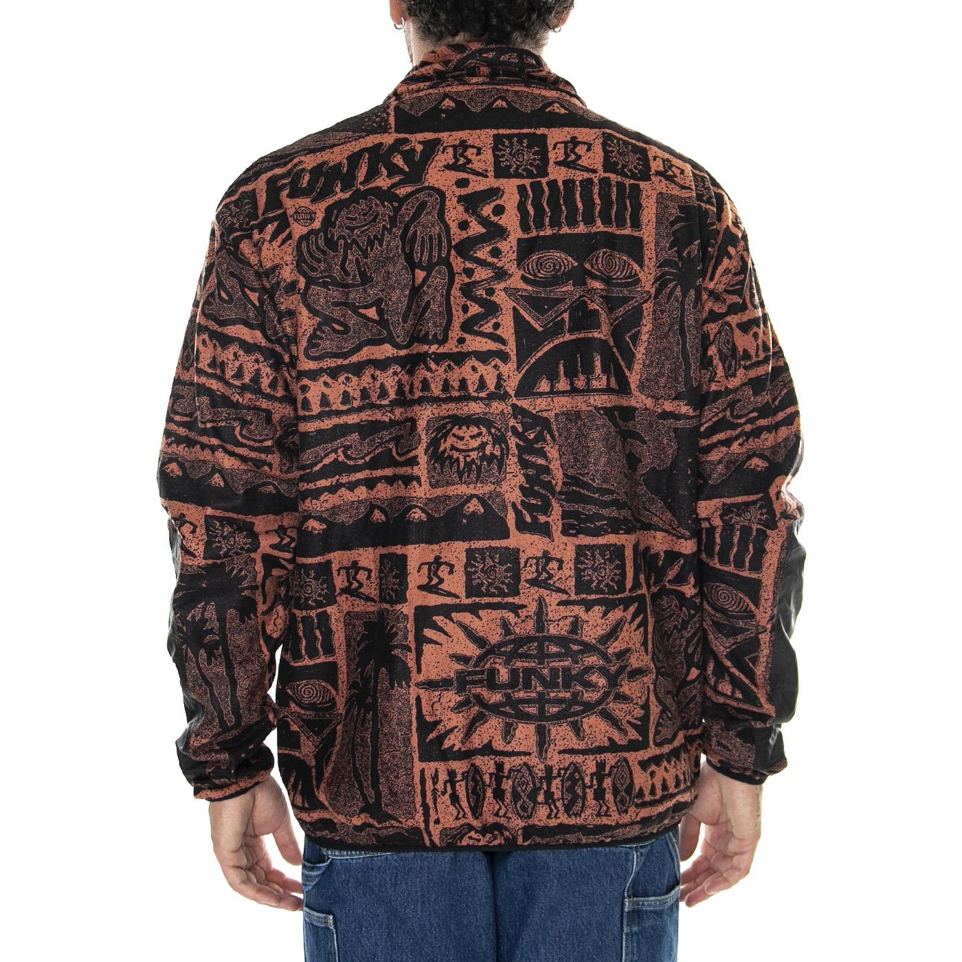 Tribe Full Zipper Fleece Rust - Giacca Invernale Uomo Multicolore Tribe Full Zipper Fleece Rust  FUNKY 