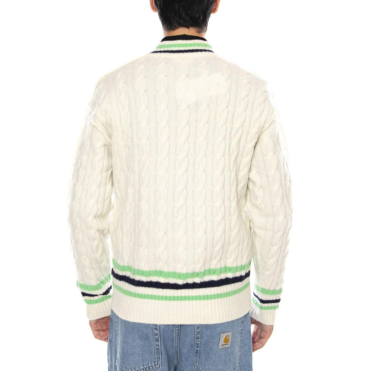 PULLOVER 9II White - Maglione Scollo a V Uomo Bianco AH5199-9II . LACOSTE 