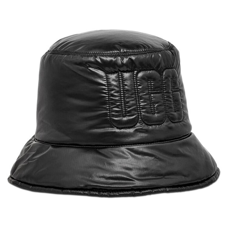 W AW Quilted Logo Bucket Hat Neon Black - Cappello da Pescatore Nero UGA21628-BLK  UGG 