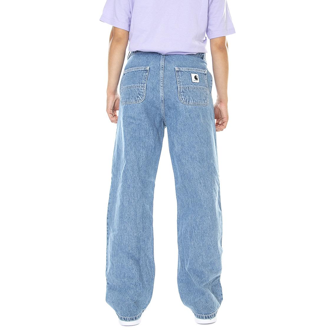 W' Simple Pant Heavy Stone Wash - Pantaloni Denim Jeans Donna Blu I030486-0160  CARHARTT WIP 