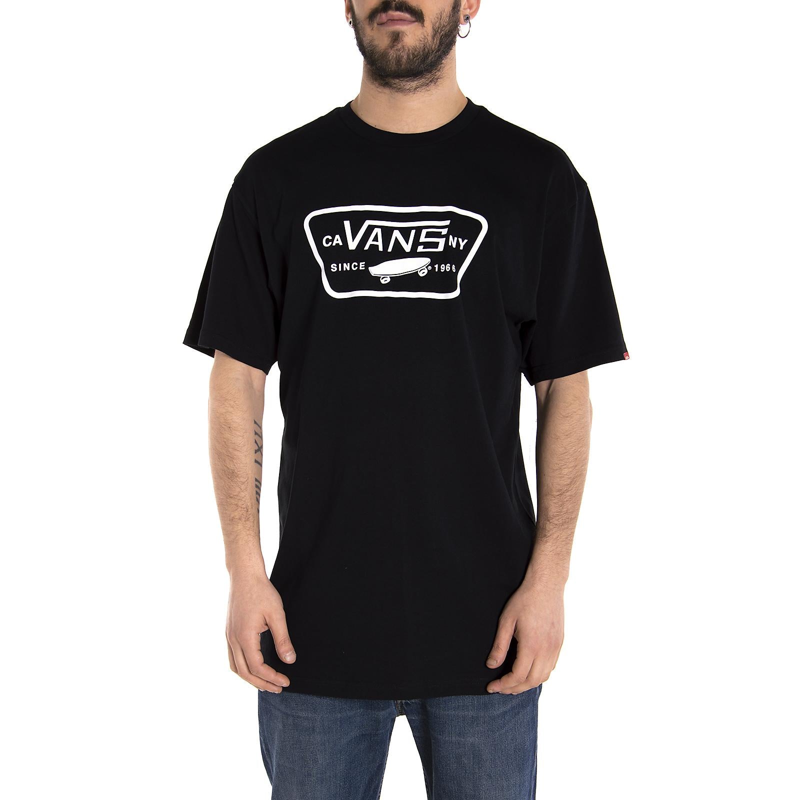 Mens Full Patch Black T-Shirt V00QN8Y28  VANS 