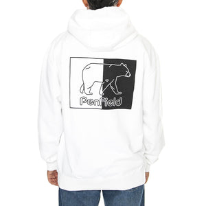 Inverted Bear Hood Bright White - Felpa con Cappuccio Uomo Bianca PFD0327-002  PENFIELD 