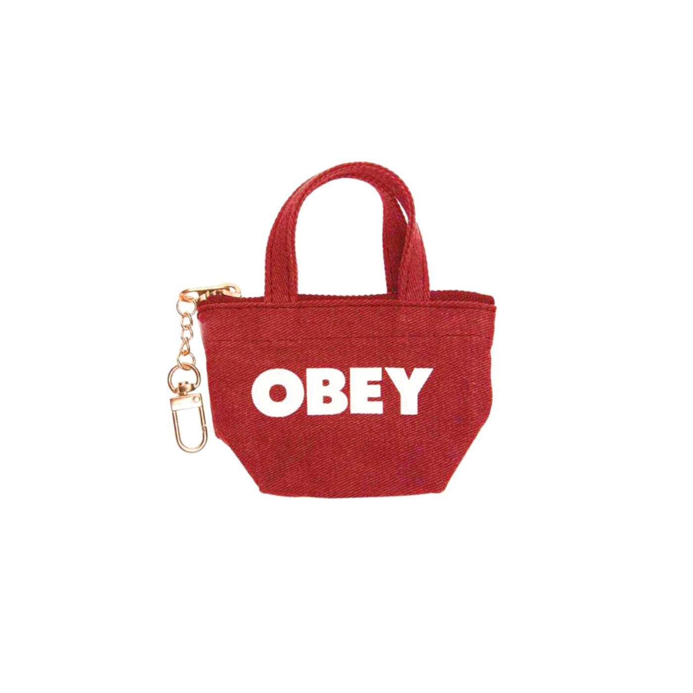 Pigment Totebag Keychain - Portachiavi Totebag Rosso 100160029 RED OBEY 