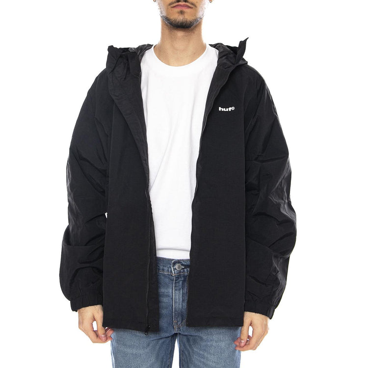 HUF Set Shell Jacket -- Giacca con Cappuccio Uomo Nera JK00389 OUT HUF 