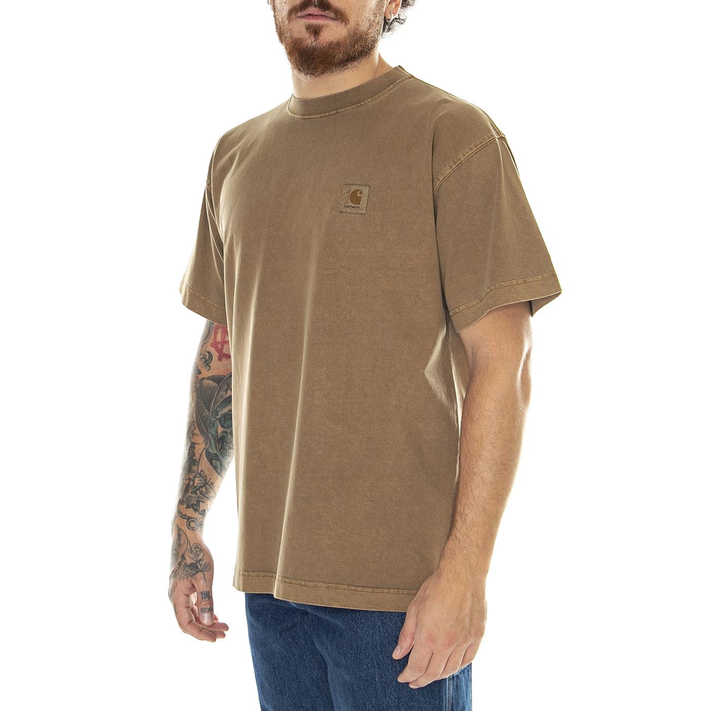 S/S Vista T-Shirt Buffalo /garment dyed - Maglietta Girocollo Uomo Marrone I030780.1CMGD  CARHARTT WIP 