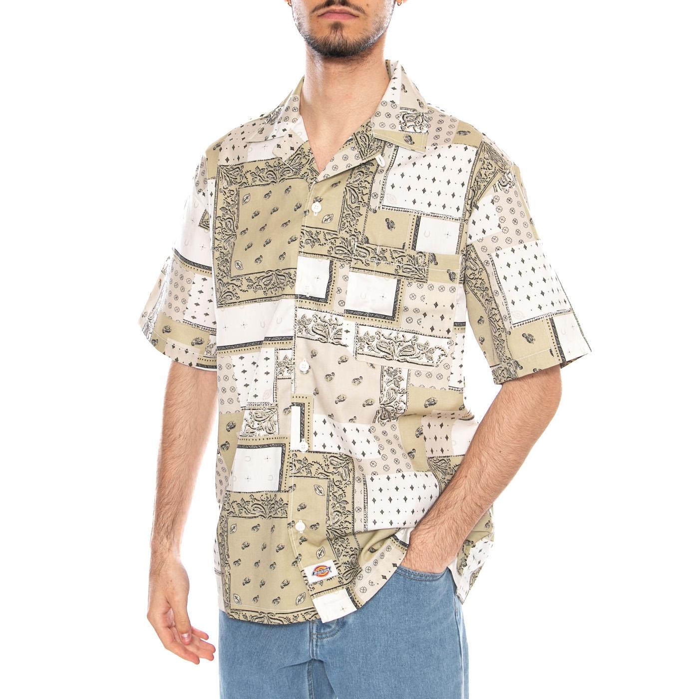 Glandorf Shirt SS Egret - Camicia Maniche Corte Uomo Multicolore DK0A889T C48 DICKIES 