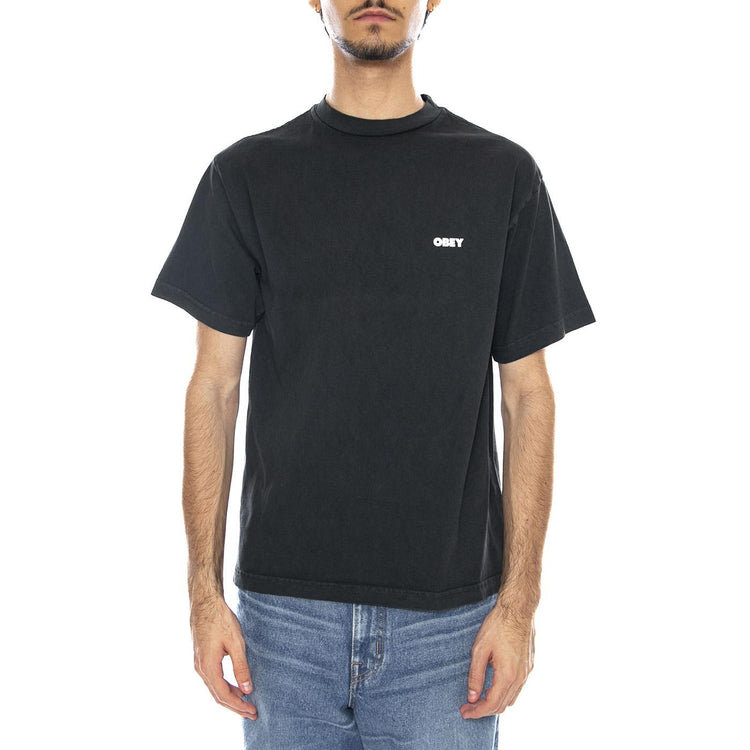 OBEY Bold Icon Face Tee Pigment Vintage White - Maglietta Girocollo Uomo Nera 167924099 PTB OBEY 