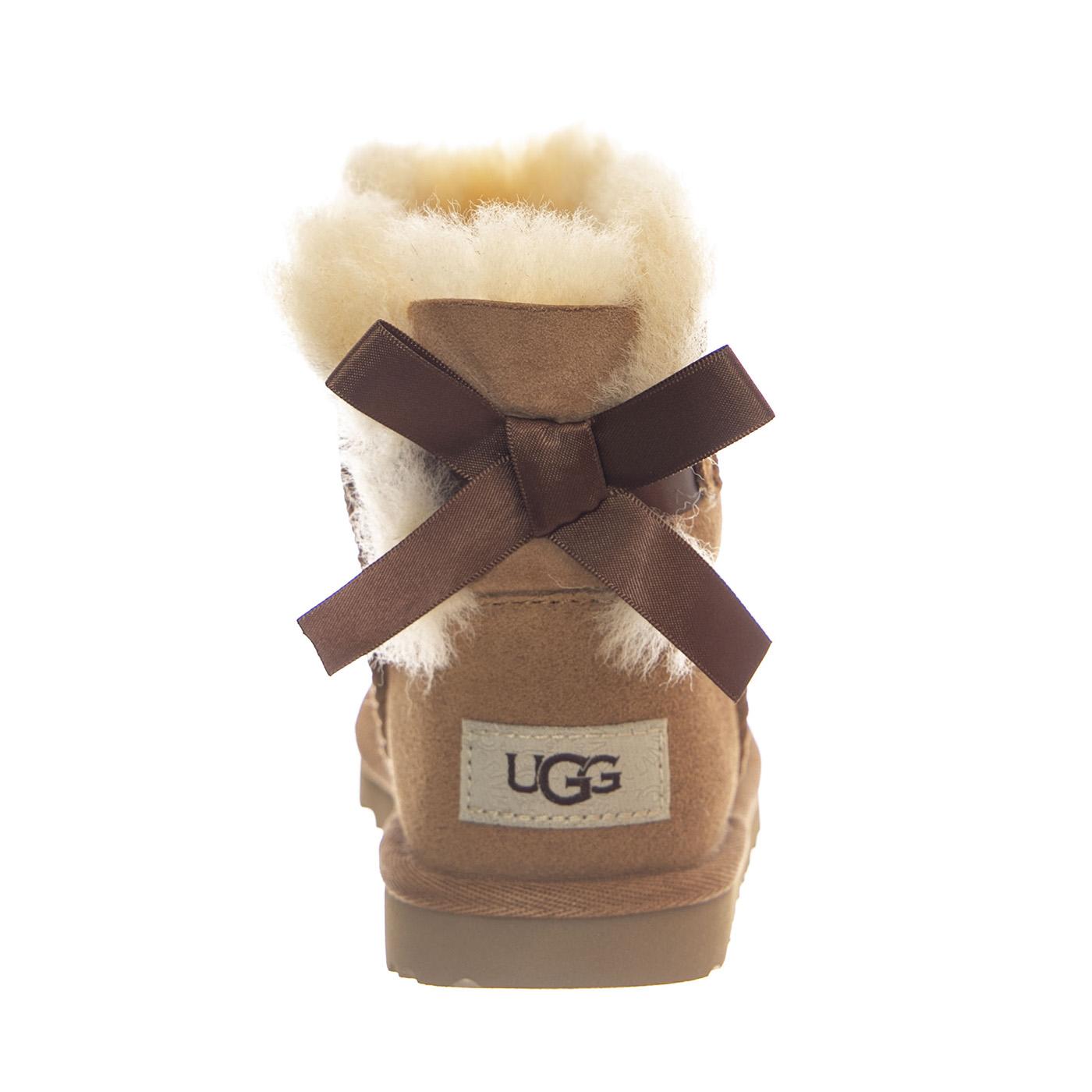 MINI BAILEY BOW II CHESTNUT - Stivaletti Bambino Marroni UGKBLBOWMCN1017397K . UGG 