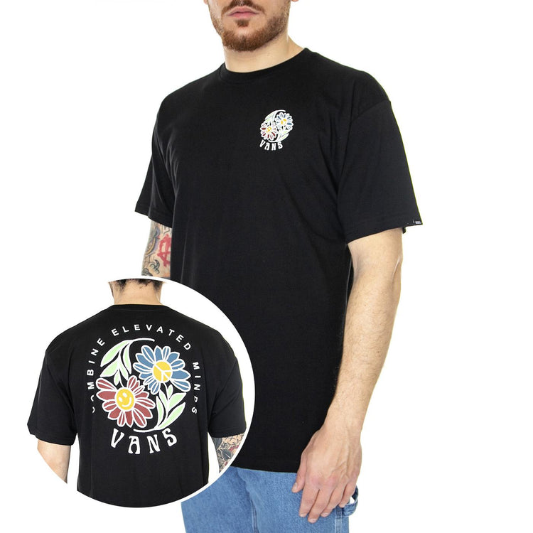 Elevated Mind SS Tee Black - Maglietta Girocollo Uomo Nera VN00003KBLK1  VANS 