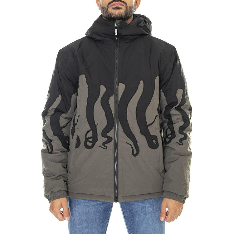 Octopus Layer Puff Jacket Army - Giacca con Cappuccio Uomo Verde / Multicolore 22WOJH01-ARMY  OCTOPUS 