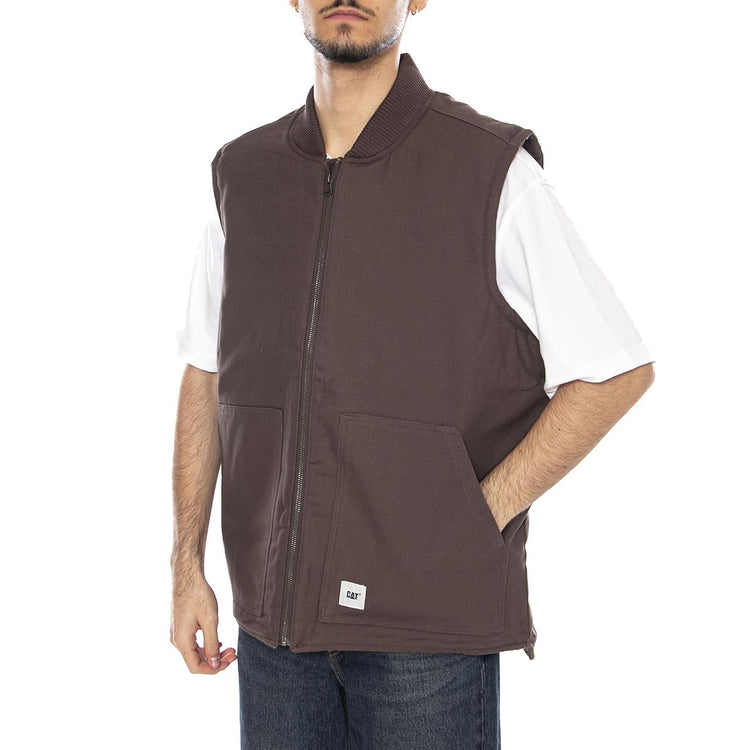 Classic Canvas Vest -- Gilet Uomo Marrone 6040102 19-0912 CAT 