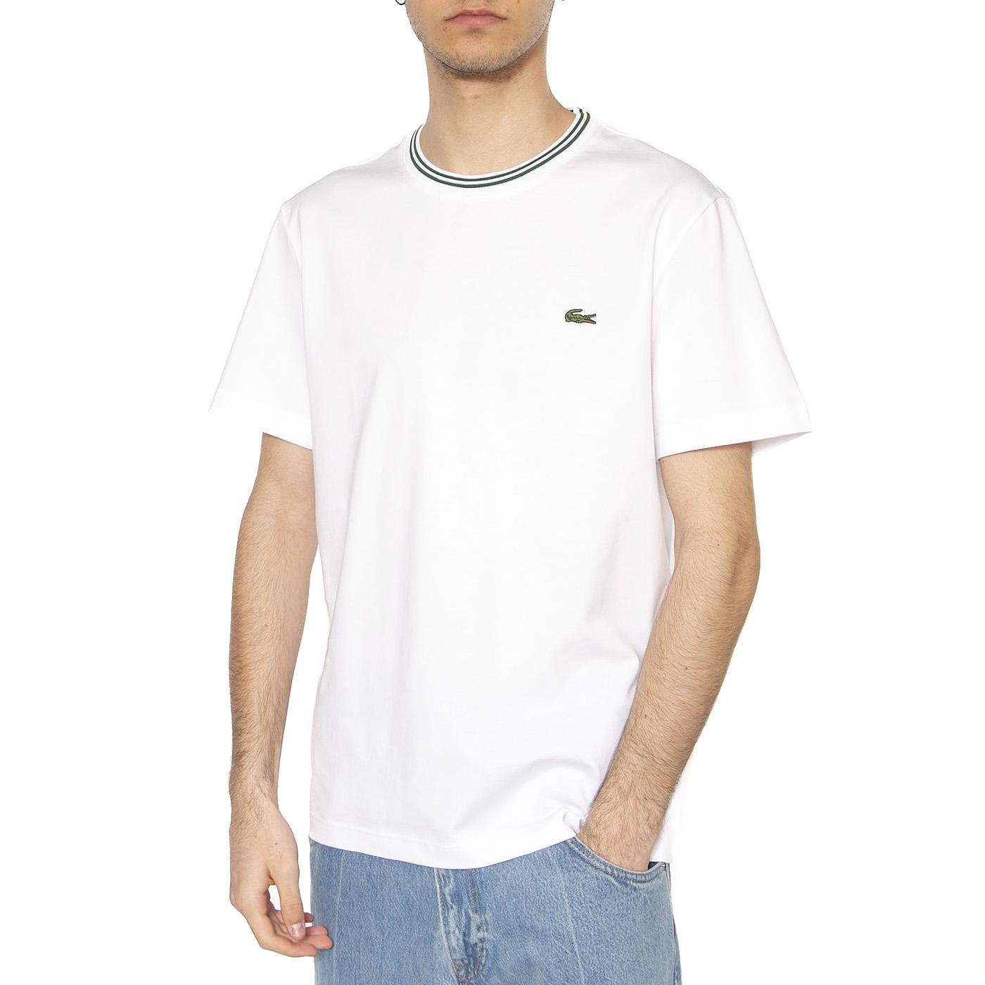 T-Shirt 001 White - Maglietta Girocollo Uomo Bianca TH9903-001  LACOSTE 