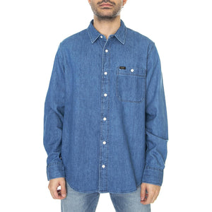 Leesure Shirt Ferris Blue - Camicia Uomo Denim Jeans Blu L66NCUA13  LEE 