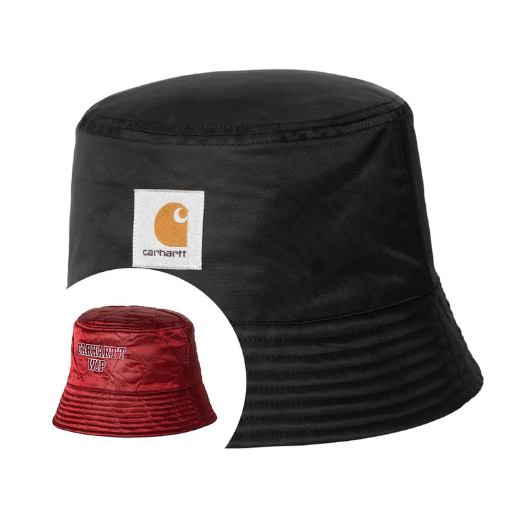 Alumni Bucket Hat Black / Scarlet - Cappellon Nero Reversibile I035225.31YXX . CARHARTT WIP 