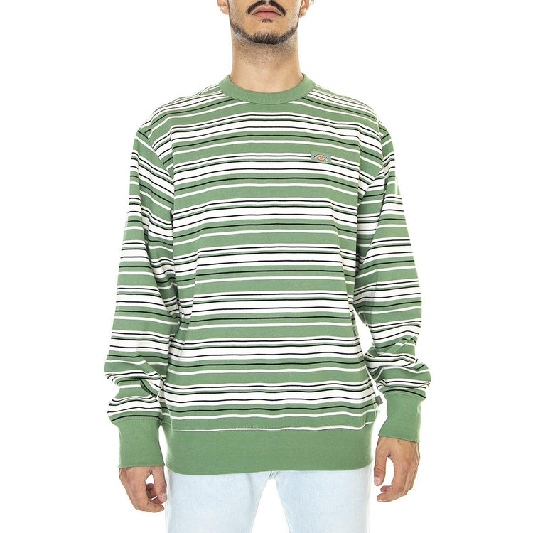 Westover Stripe Sweat Dark Ivy - Felpa Girocollo Uomo Verde / Multicolore DK0A4Y25C971  DICKIES 